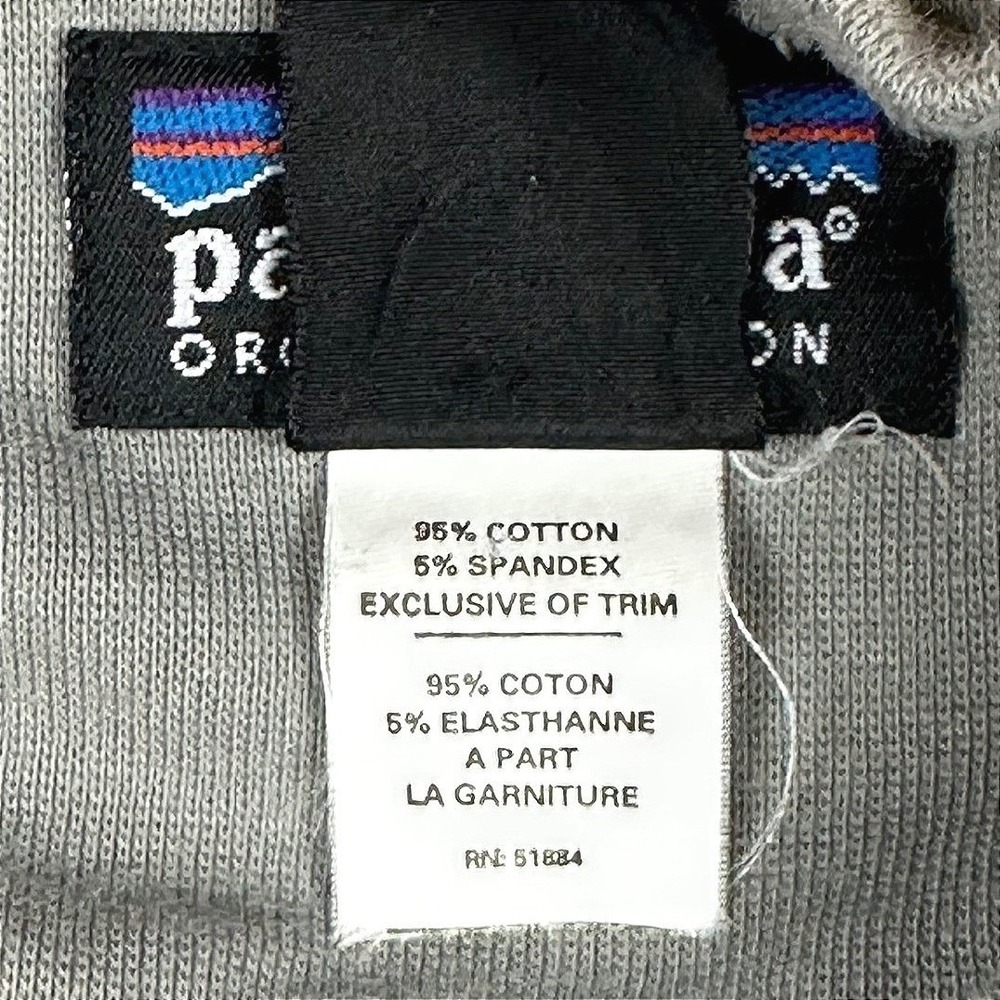 Patagonia Vintage 1999 Stretch Cotton Top Womens M Gray 90s Gorpcore Long Sleeve - Picture 14 of 16